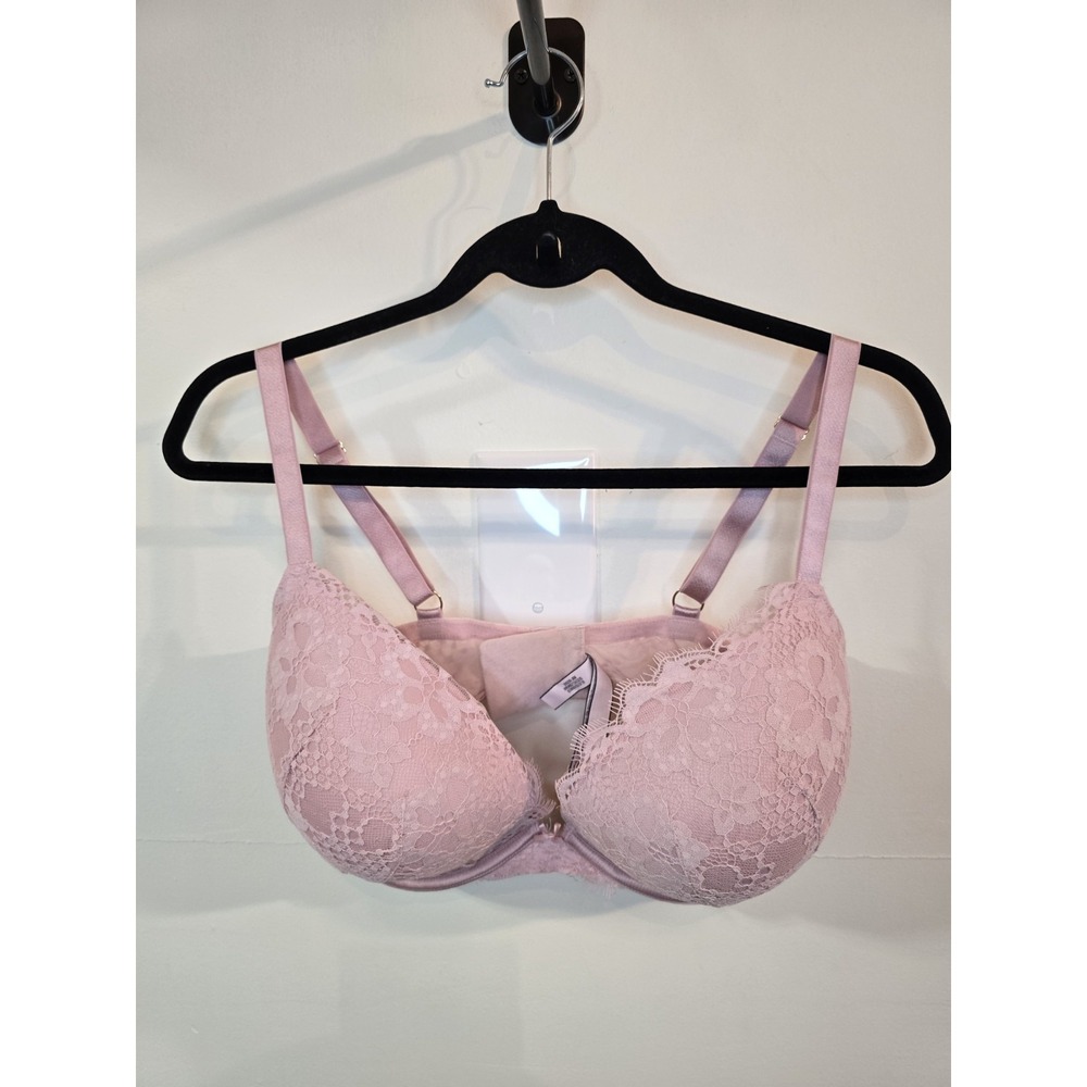 Victoria's Secret Bra 38DDD Dream Angels Lined Pink Floral Lace